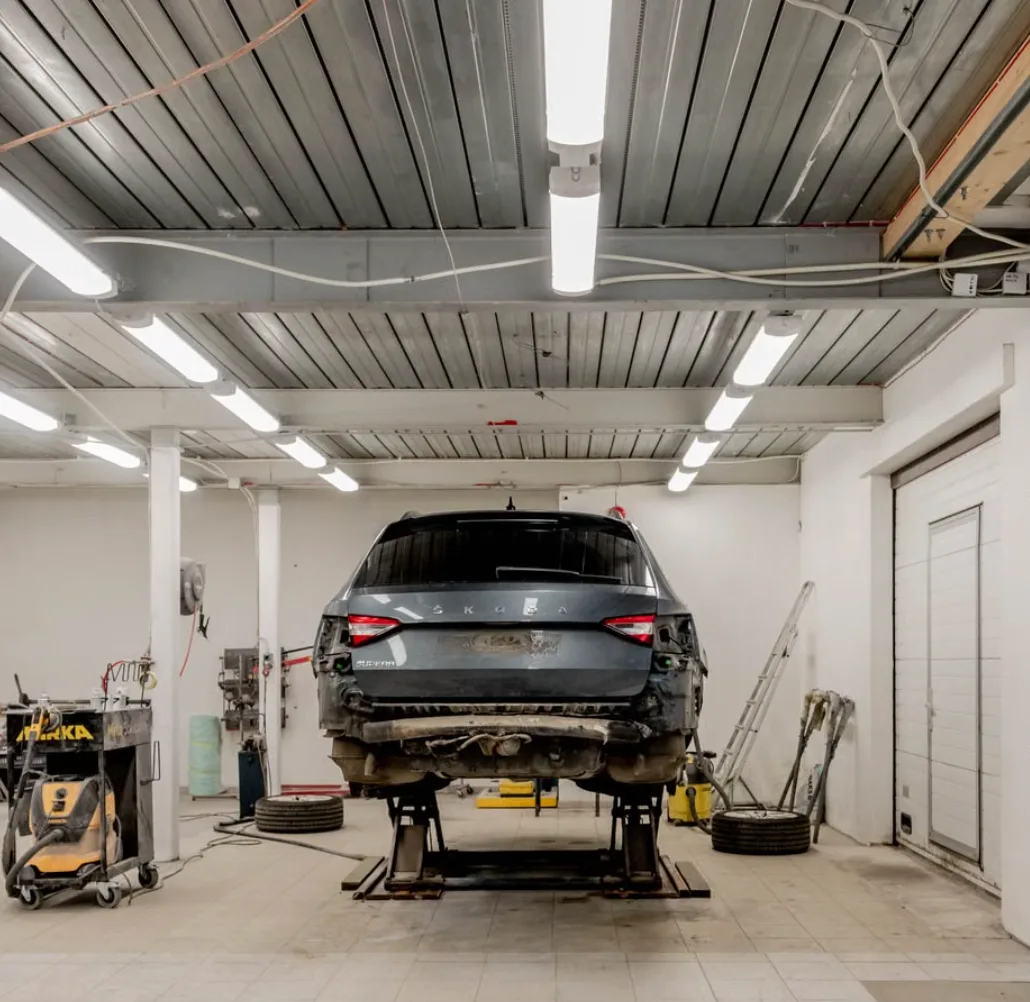 Commercial roof repair suitable for an automotive facility